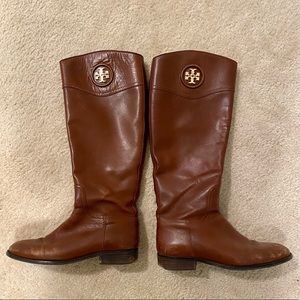 Tory Burch Leather Riding Boots